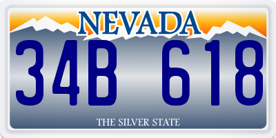 NV license plate 34B618