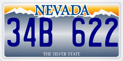 NV license plate 34B622