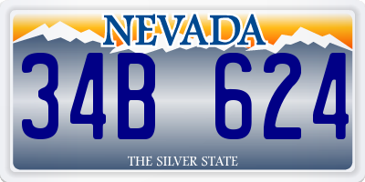 NV license plate 34B624