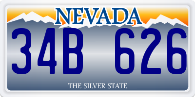 NV license plate 34B626