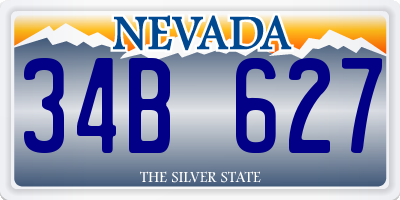 NV license plate 34B627