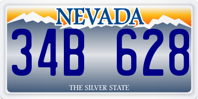 NV license plate 34B628