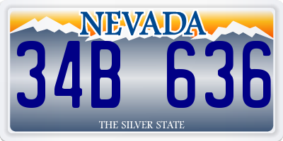 NV license plate 34B636
