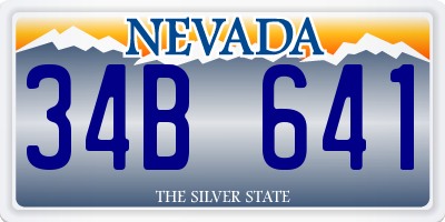 NV license plate 34B641