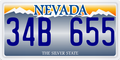 NV license plate 34B655