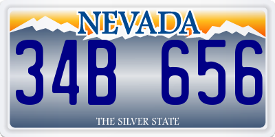 NV license plate 34B656
