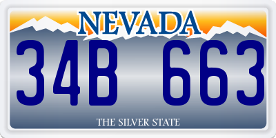 NV license plate 34B663