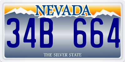 NV license plate 34B664