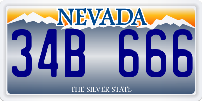 NV license plate 34B666