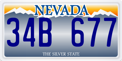 NV license plate 34B677