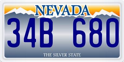 NV license plate 34B680