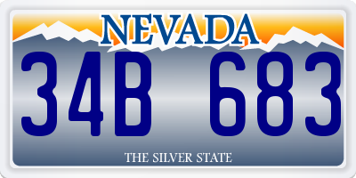 NV license plate 34B683