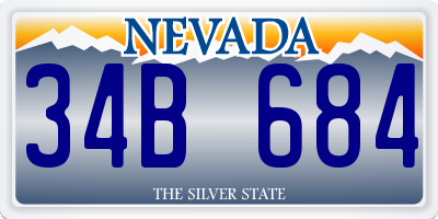 NV license plate 34B684