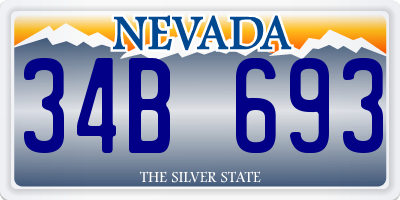 NV license plate 34B693