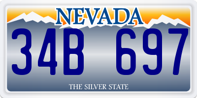 NV license plate 34B697