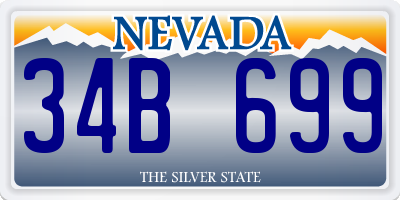 NV license plate 34B699