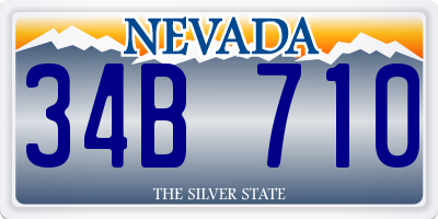 NV license plate 34B710