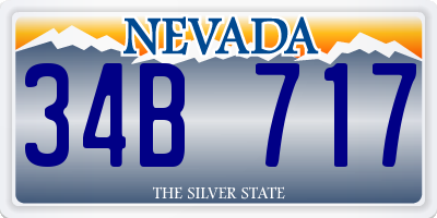 NV license plate 34B717