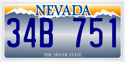 NV license plate 34B751