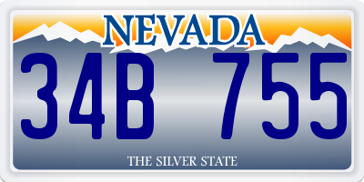 NV license plate 34B755