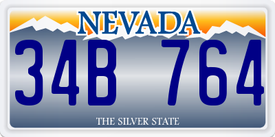 NV license plate 34B764