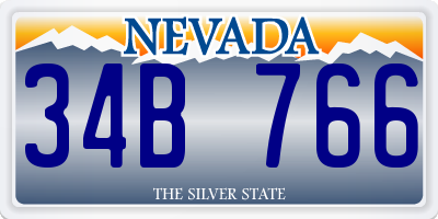 NV license plate 34B766