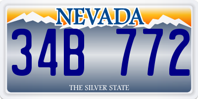 NV license plate 34B772