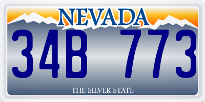 NV license plate 34B773