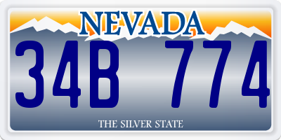 NV license plate 34B774