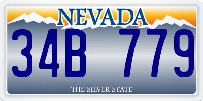 NV license plate 34B779