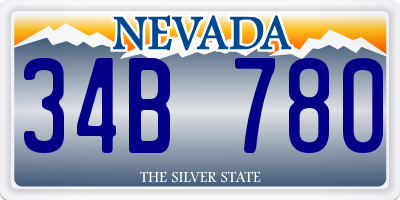NV license plate 34B780
