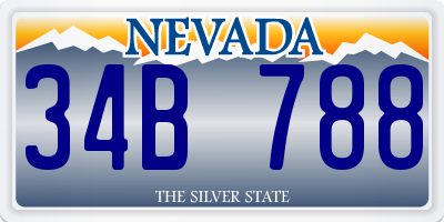 NV license plate 34B788