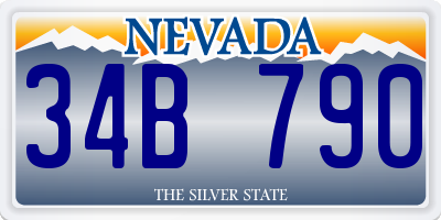NV license plate 34B790