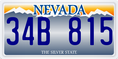 NV license plate 34B815