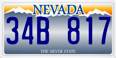 NV license plate 34B817