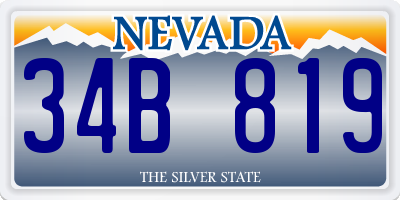 NV license plate 34B819