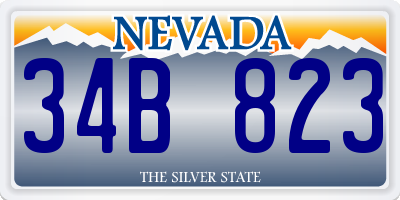 NV license plate 34B823