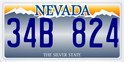 NV license plate 34B824