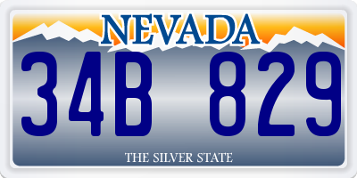NV license plate 34B829
