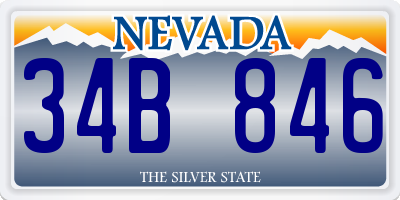 NV license plate 34B846