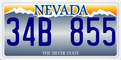 NV license plate 34B855