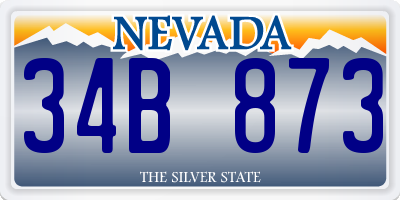 NV license plate 34B873