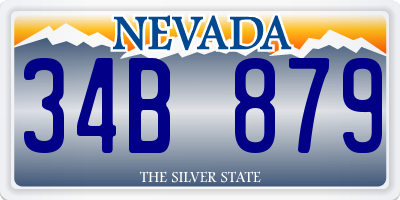 NV license plate 34B879