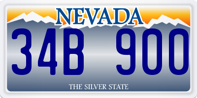 NV license plate 34B900