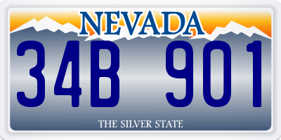 NV license plate 34B901