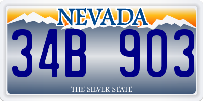 NV license plate 34B903