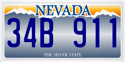 NV license plate 34B911