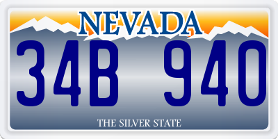 NV license plate 34B940