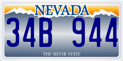 NV license plate 34B944
