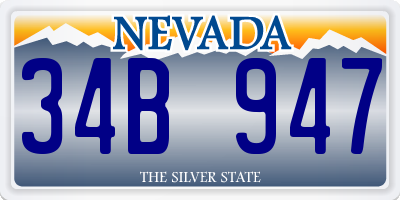 NV license plate 34B947